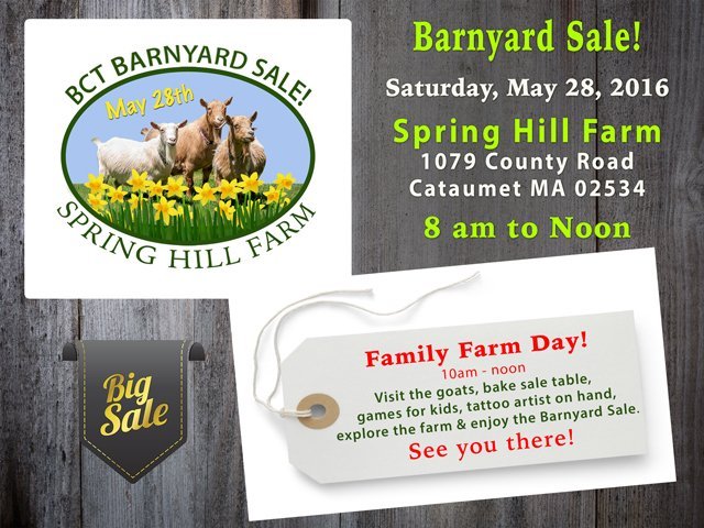 Barnyard Sale at Spring Hill Farm - May 28th